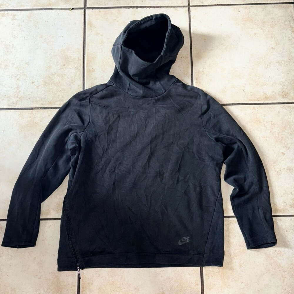 Nike Tech Fleece Hoodie | Men’s L | Side Zip | Black Scuba Hood Pullover